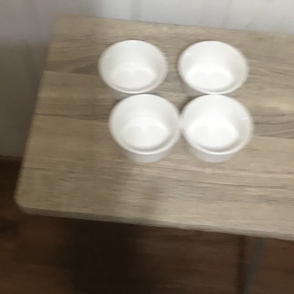 Set of 4 Corning Ware French White Stoneware Ribbed 7 Oz Ramekins 200 ml - Picture 2 of 4